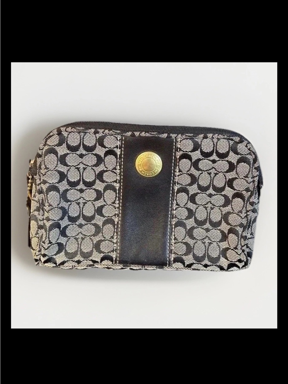 Coach Soho Clutch Black & Grey Mini Signature “C” Can… - Gem